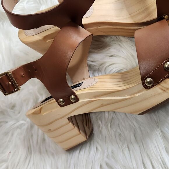 Steven Brown Fabee Leather Platform Clog Hippie Sandals 9M - Picture 7 of 7